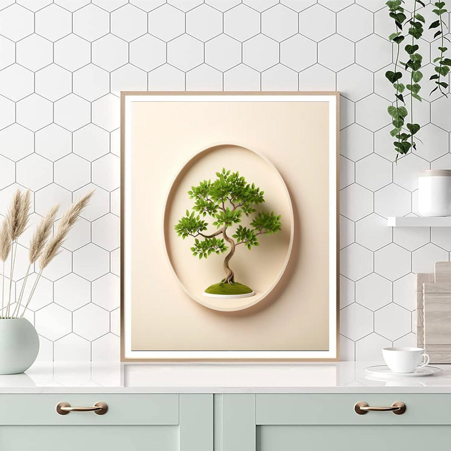 Peaceful Zen Bonsai Harmony Painting By Numbers Kit