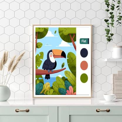 Friendly Jungle Numbered Painting Kits