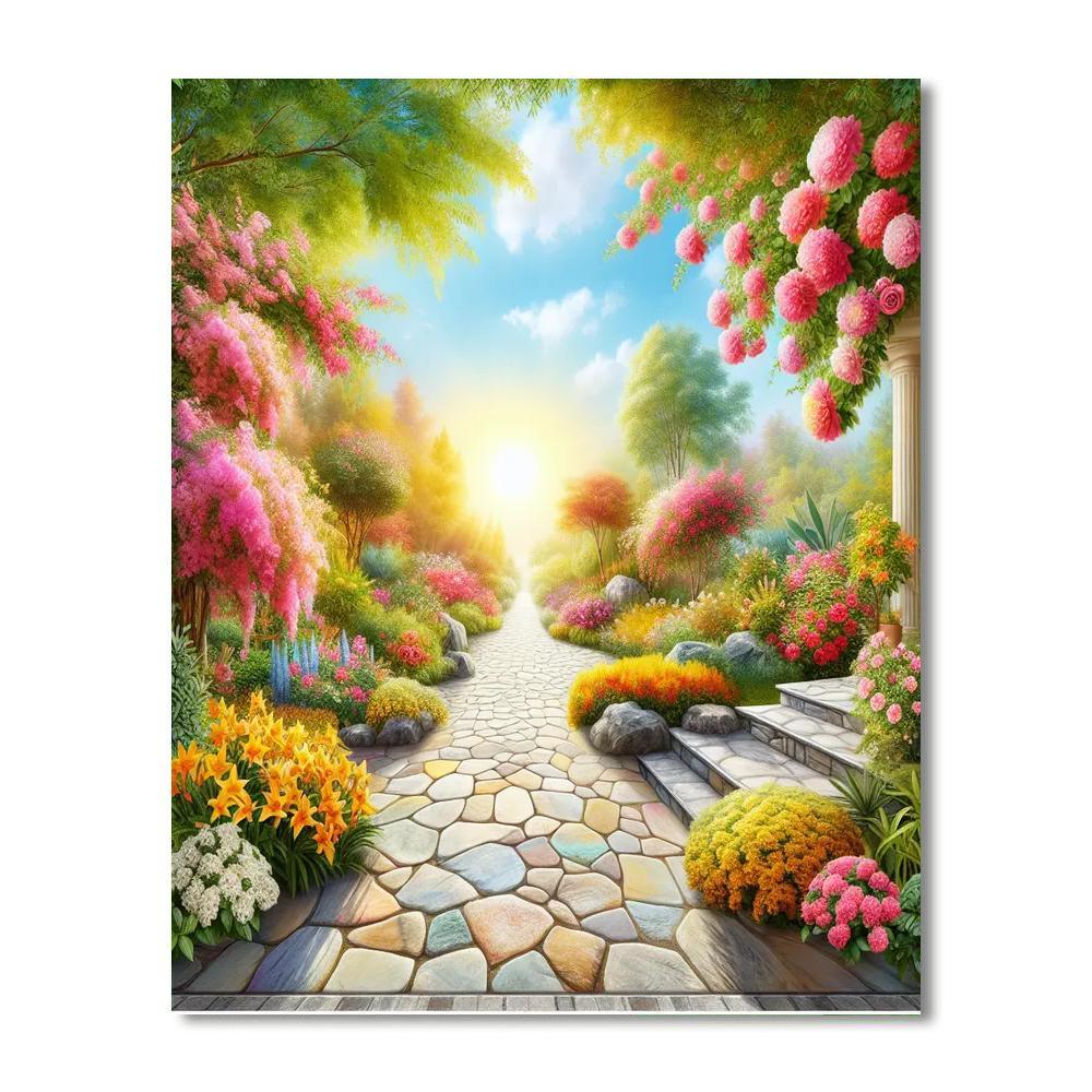Charming Garden Walkway Paint By Number