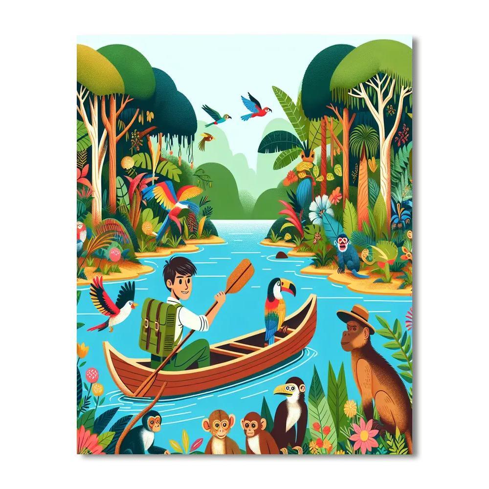 Adventurous Amazon Expedition Painting Number Kit