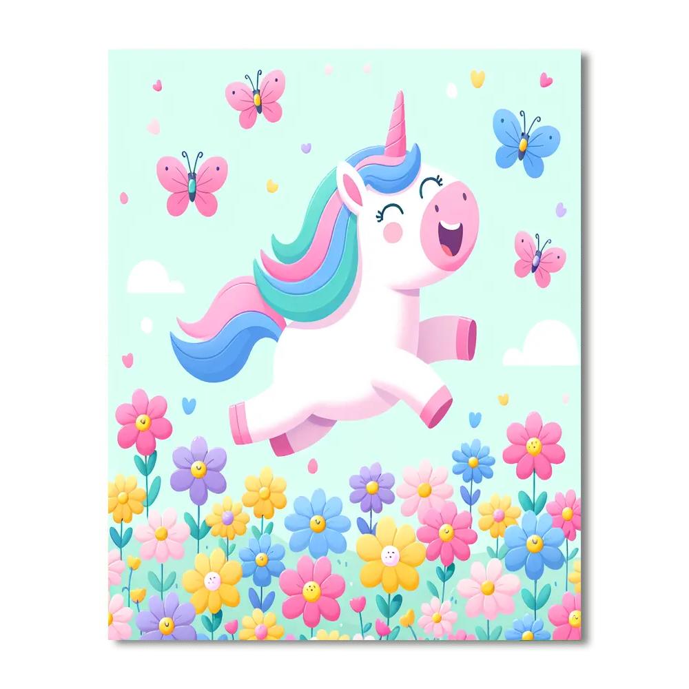 Sunny Unicorn Paint By Numbers