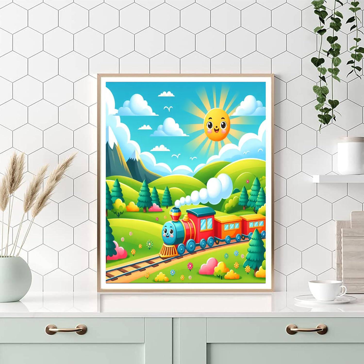 Charming Little Train Paint By Numbers Kits