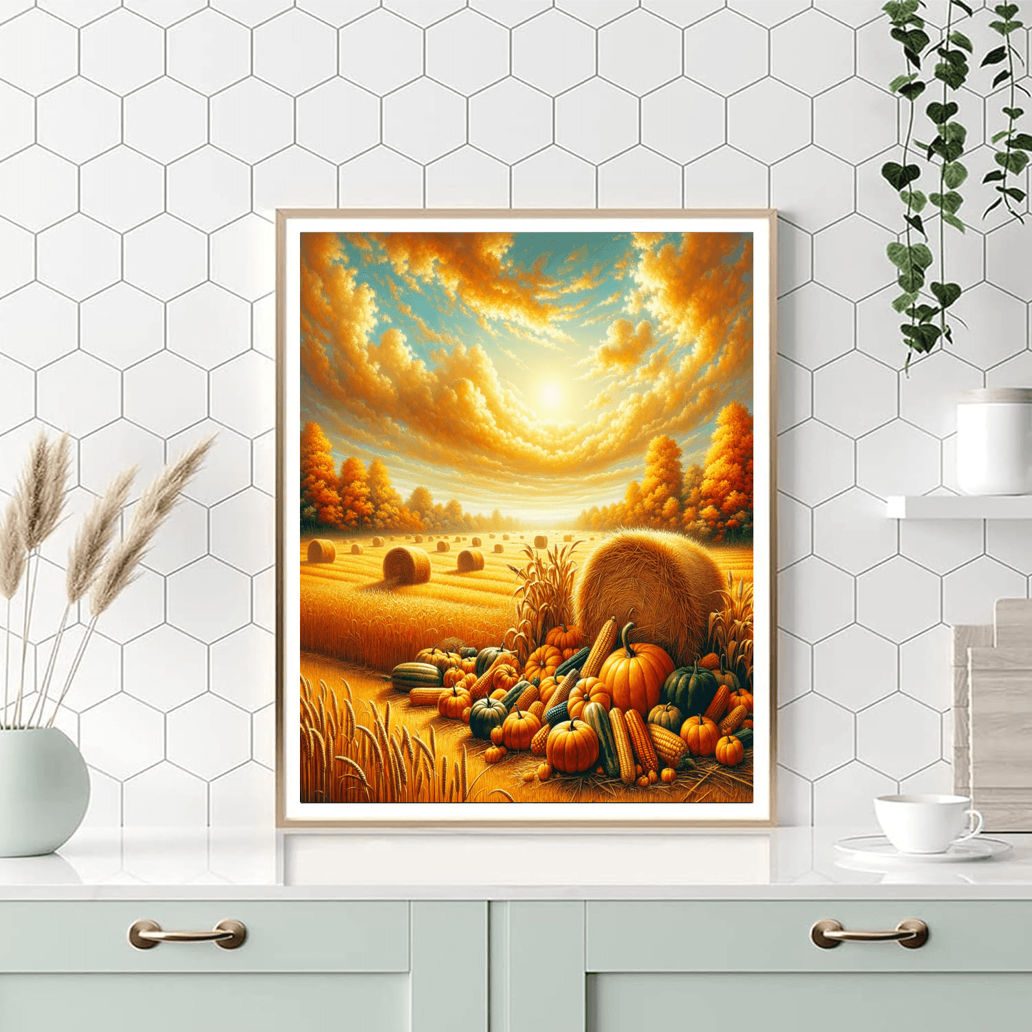 Bountiful Harvest Fields Paint By Number