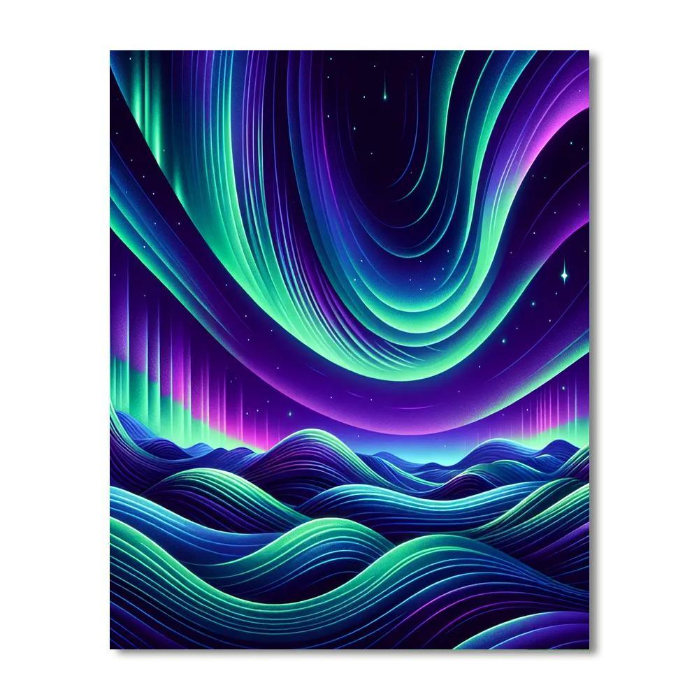 Celestial Aurora Borealis DIY Paint By Numbers