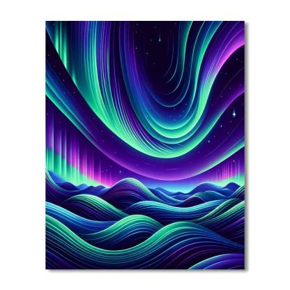Celestial Aurora Borealis DIY Paint By Numbers