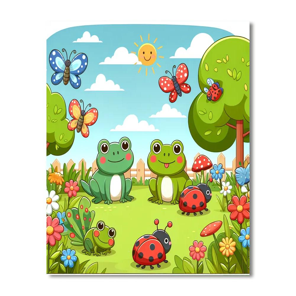 Garden Friends Gathering Paint By Color