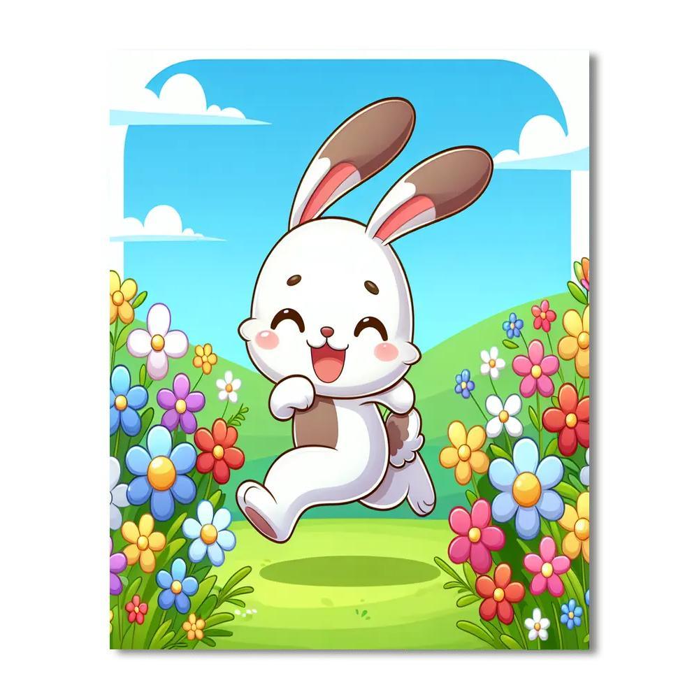 Cheerful Rabbit Painting By Numbers Kit