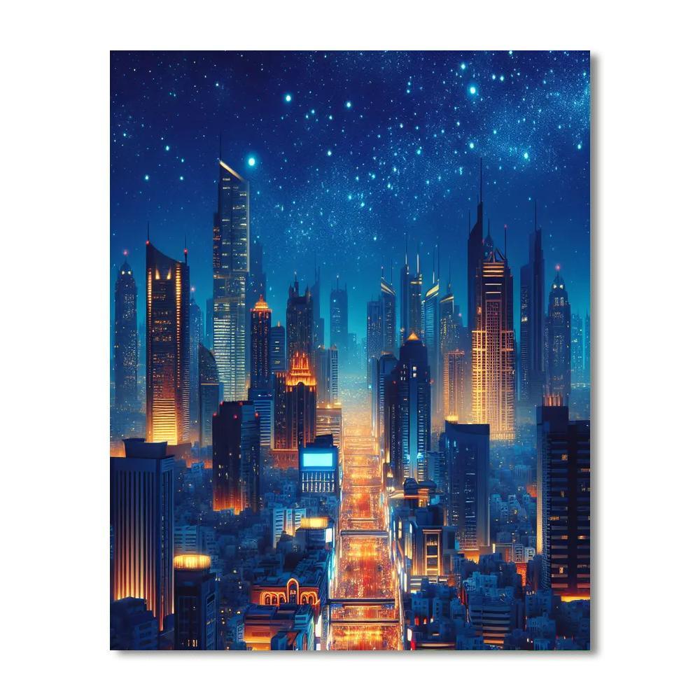 Starlit Urban Elegance Paint By Number