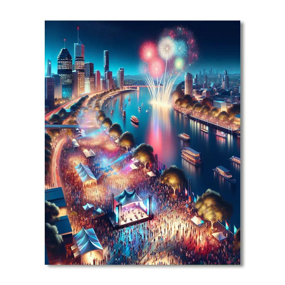 Brisbane Festival - Australia Numbered Painting Kits