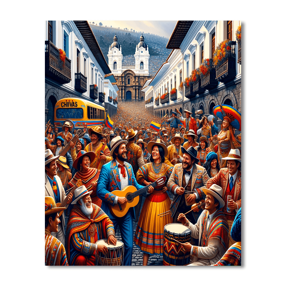 Fiestas De Quito - Ecuador Numbered Painting Kits