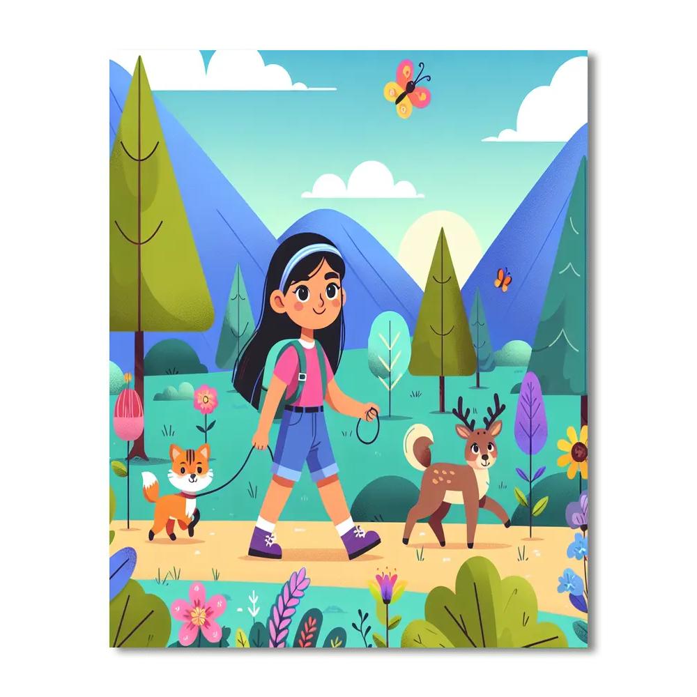 Happy Hiker's Path Painting By Numbers Kit
