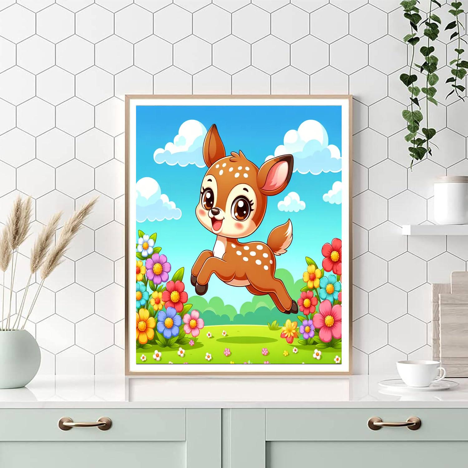 Funny Fawn Paint By Color