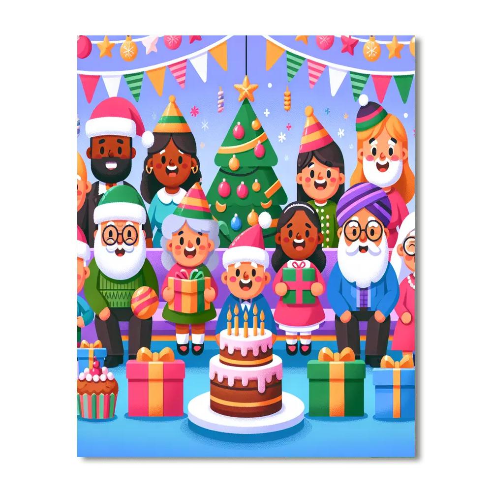 Merry Holiday Cheer Number Painting