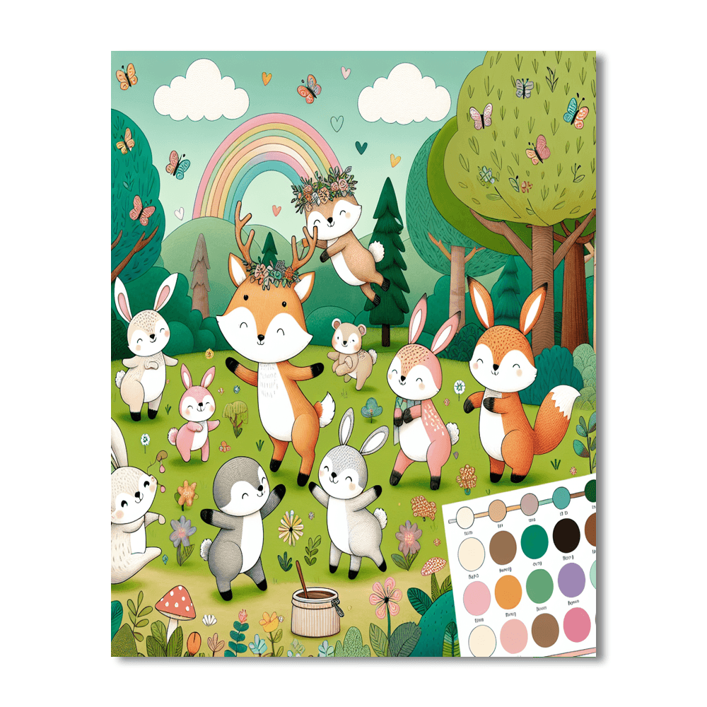 Merry Woodland Friends Painting By Numbers Kit