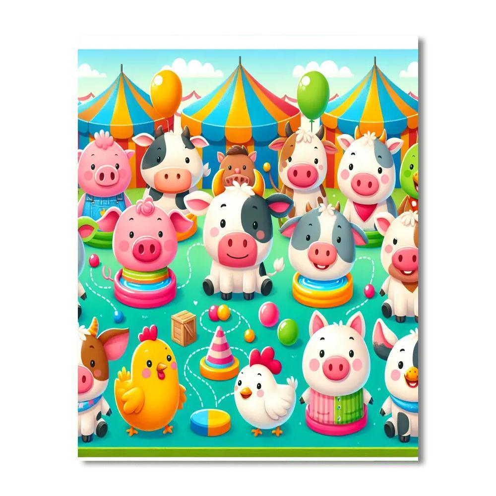Festive Farm Day Paint By Number