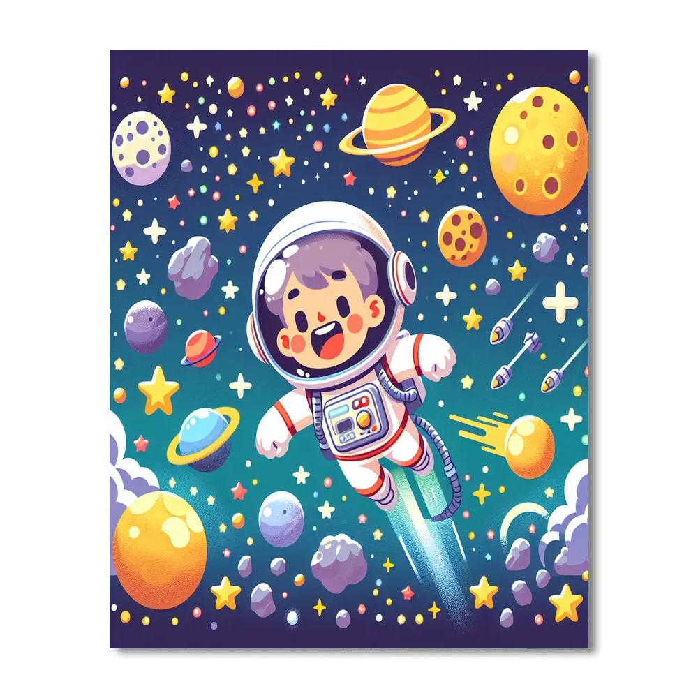 Galaxy Explorers Adventure Number Painting