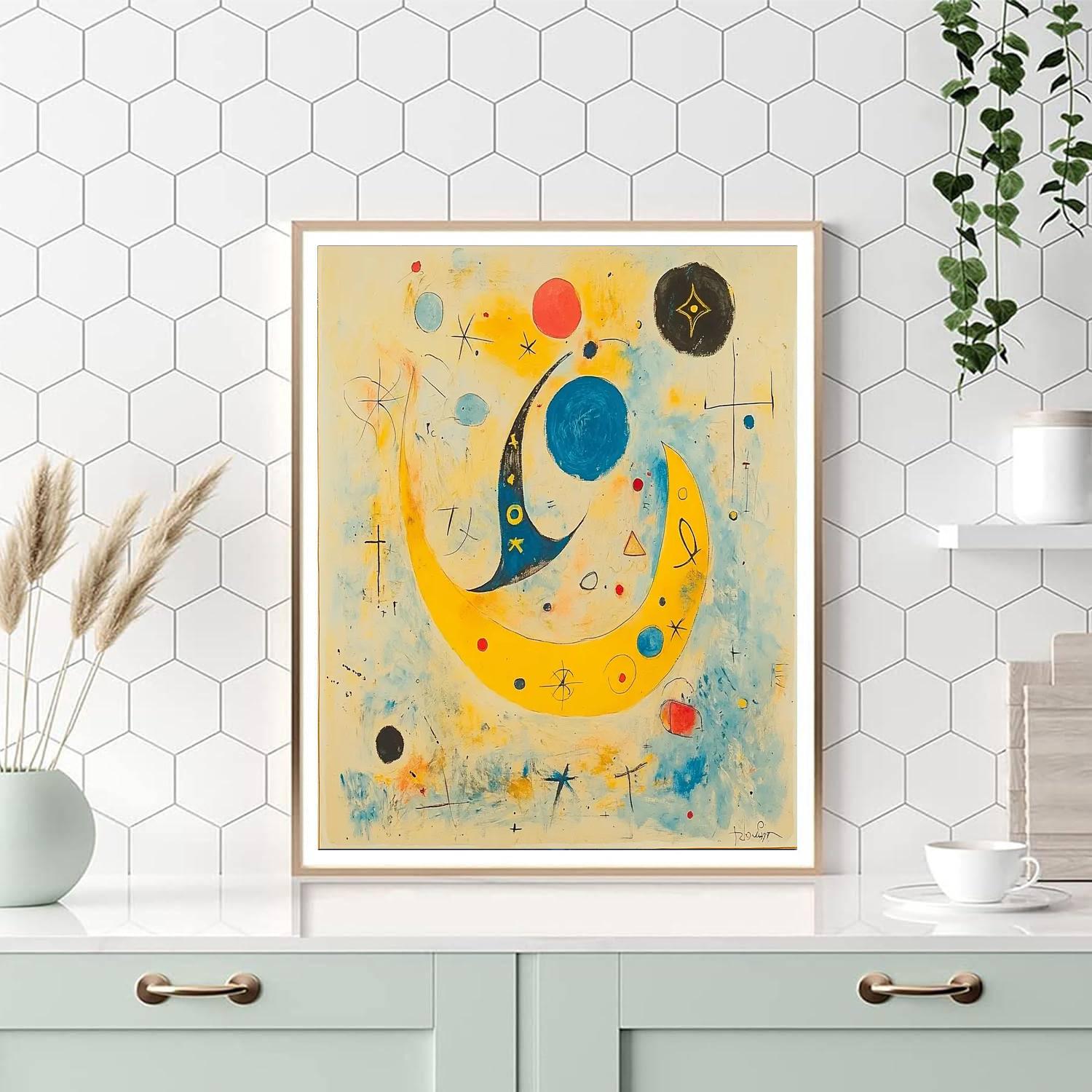 Joan Miró Inspired Mysterious Symbols  Painting Number Kit