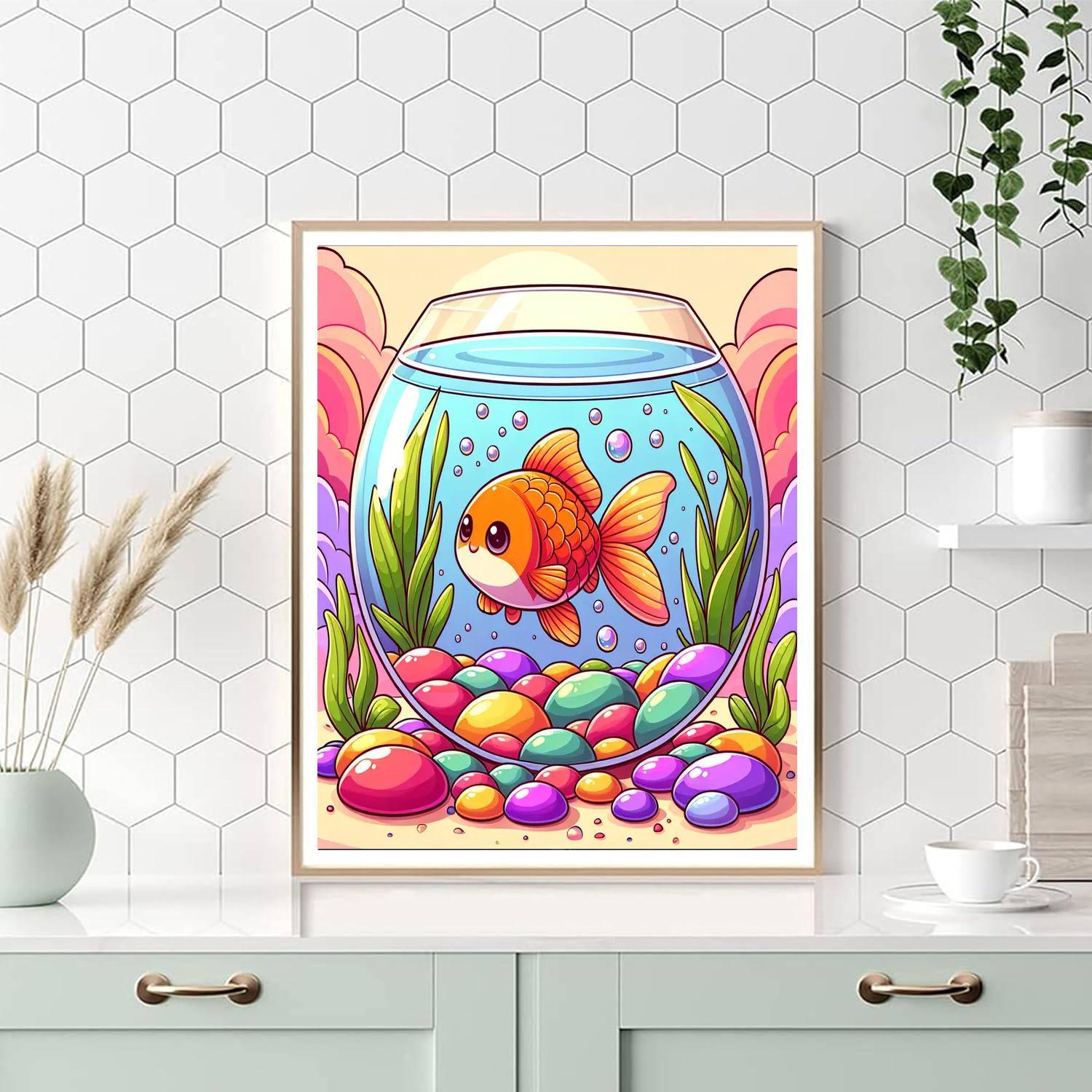 Gigantic Goldfish Paint By Numbers Art