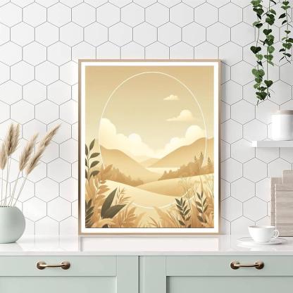 Nature's Golden Tranquility Paint By Number