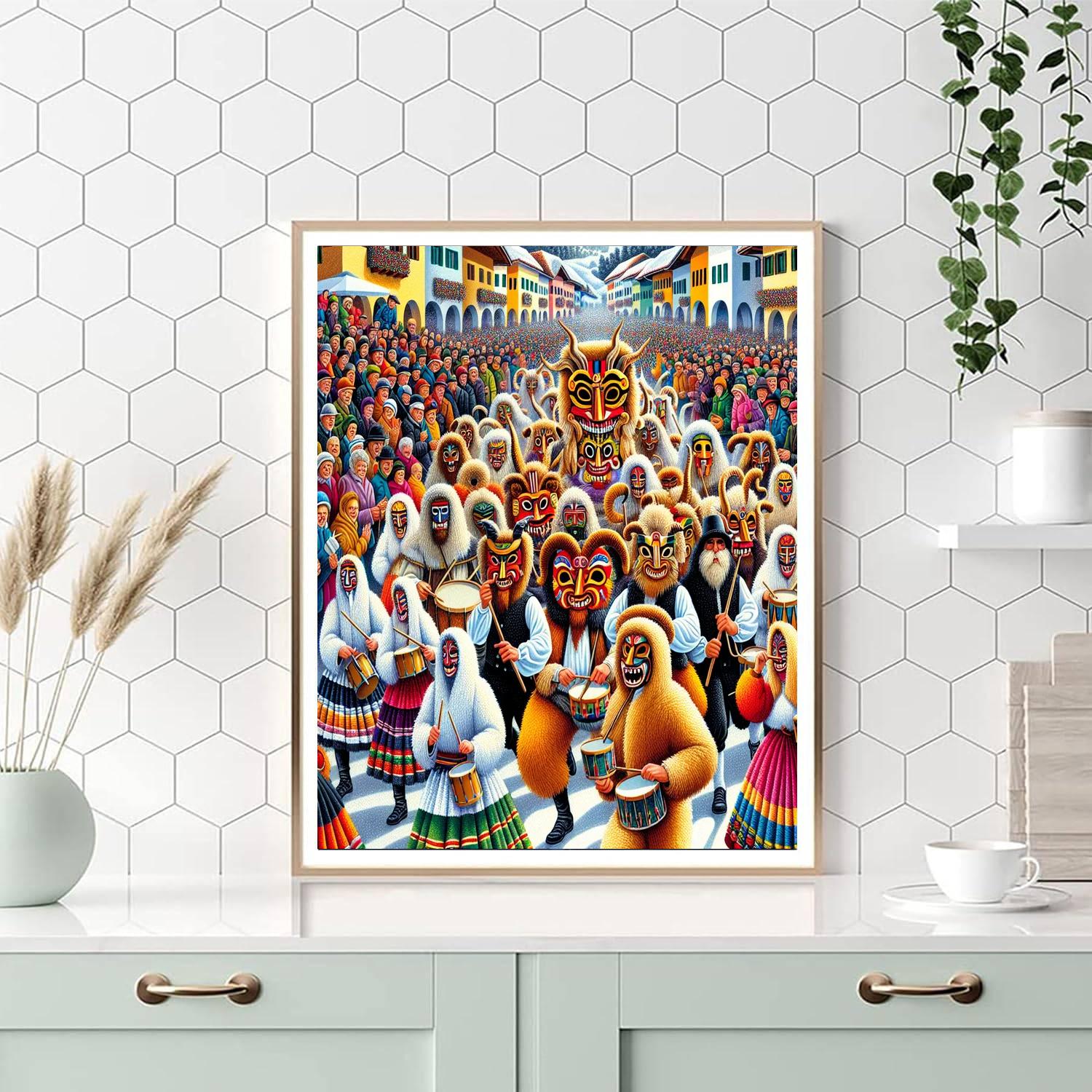 Busó Festivities At Mohács - Hungary Paint By Numbers Kits