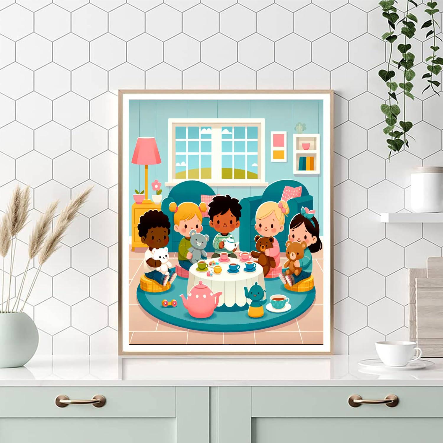 Tiny Tea Time Tales Number Painting