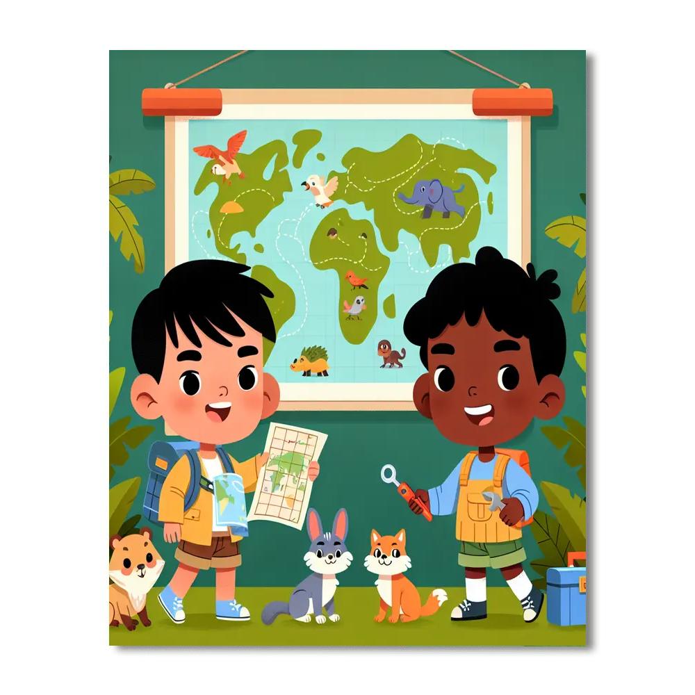 Jungle Explorer Challenge Number Painting