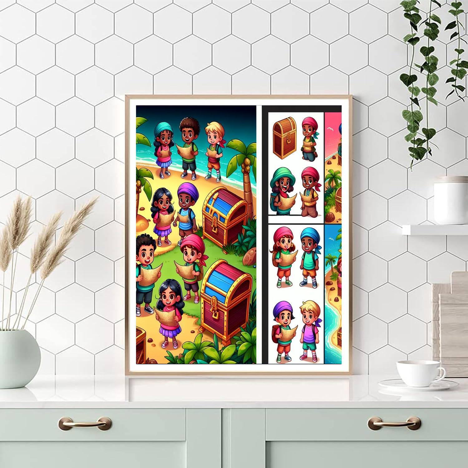 Island Treasure Expedition Paint By Color