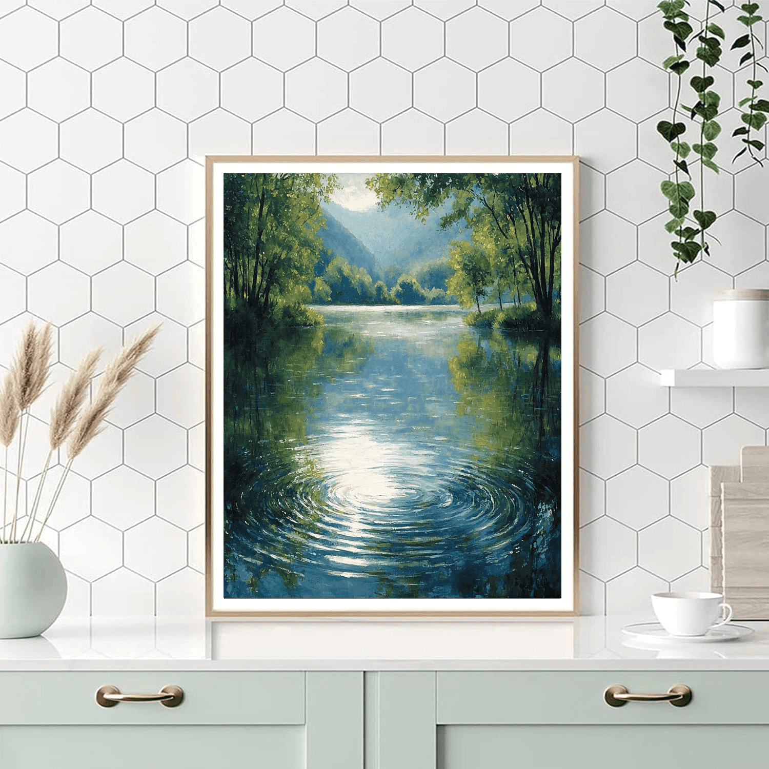 John Constable Inspired Reflections Of Serenity  Painting By Numbers Kit