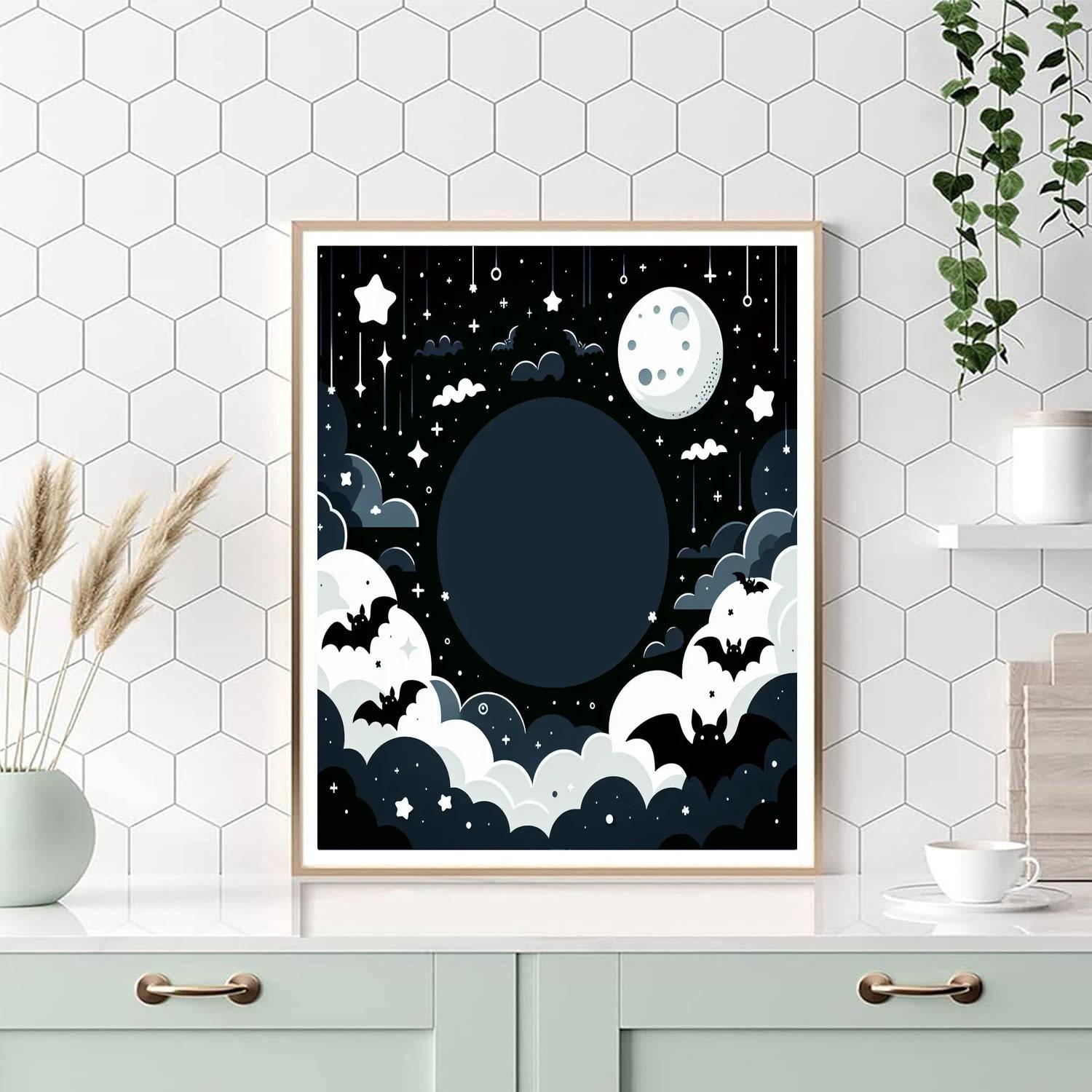 Bubbly Bat Bonanza Number Painting
