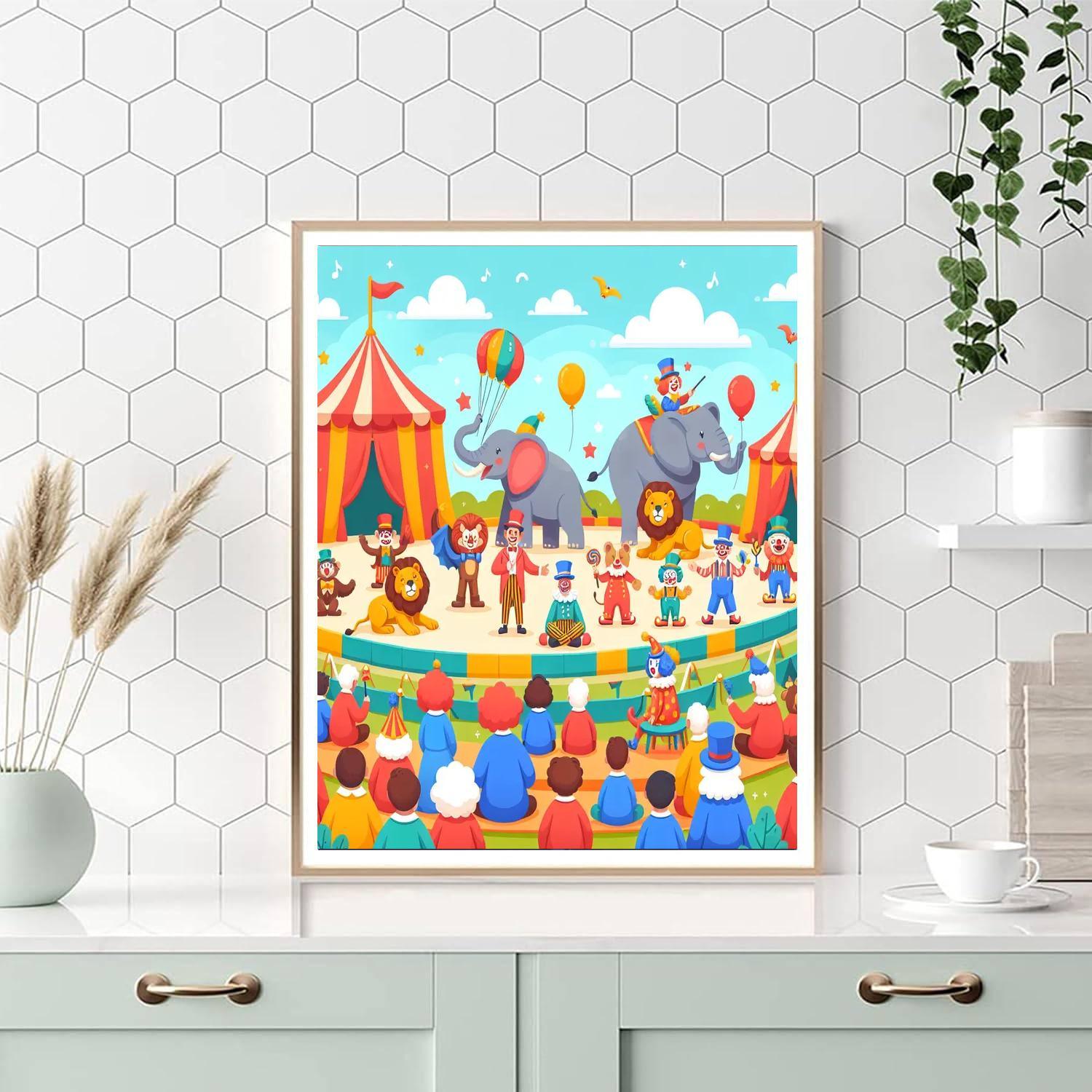 Circus Animal Celebration Paint By Numbers Kits