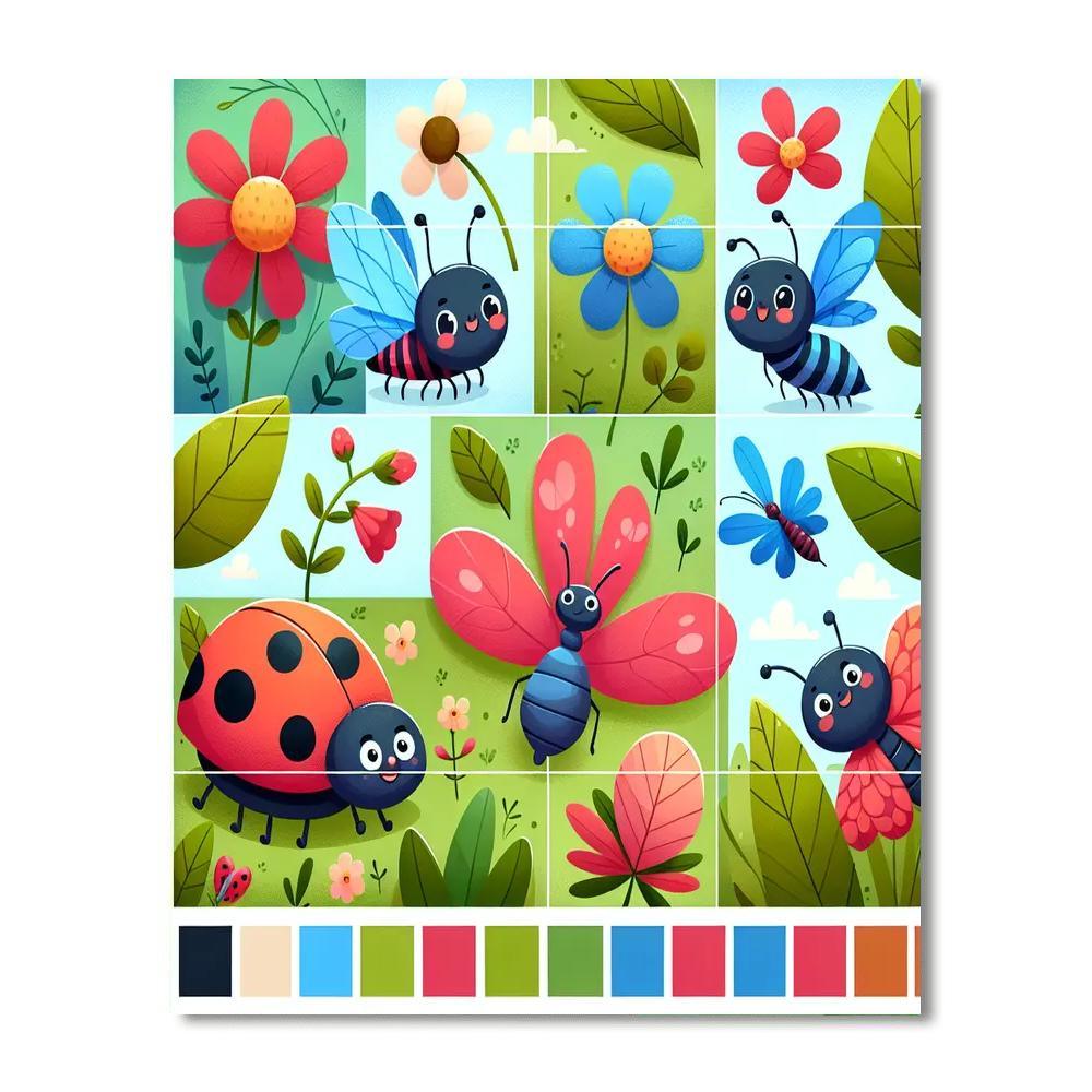 Inquisitive Insect Safari DIY Paint By Numbers