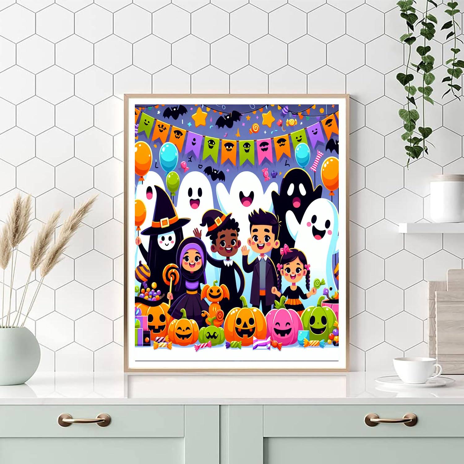Silly Halloween Friends Numbered Painting Kits