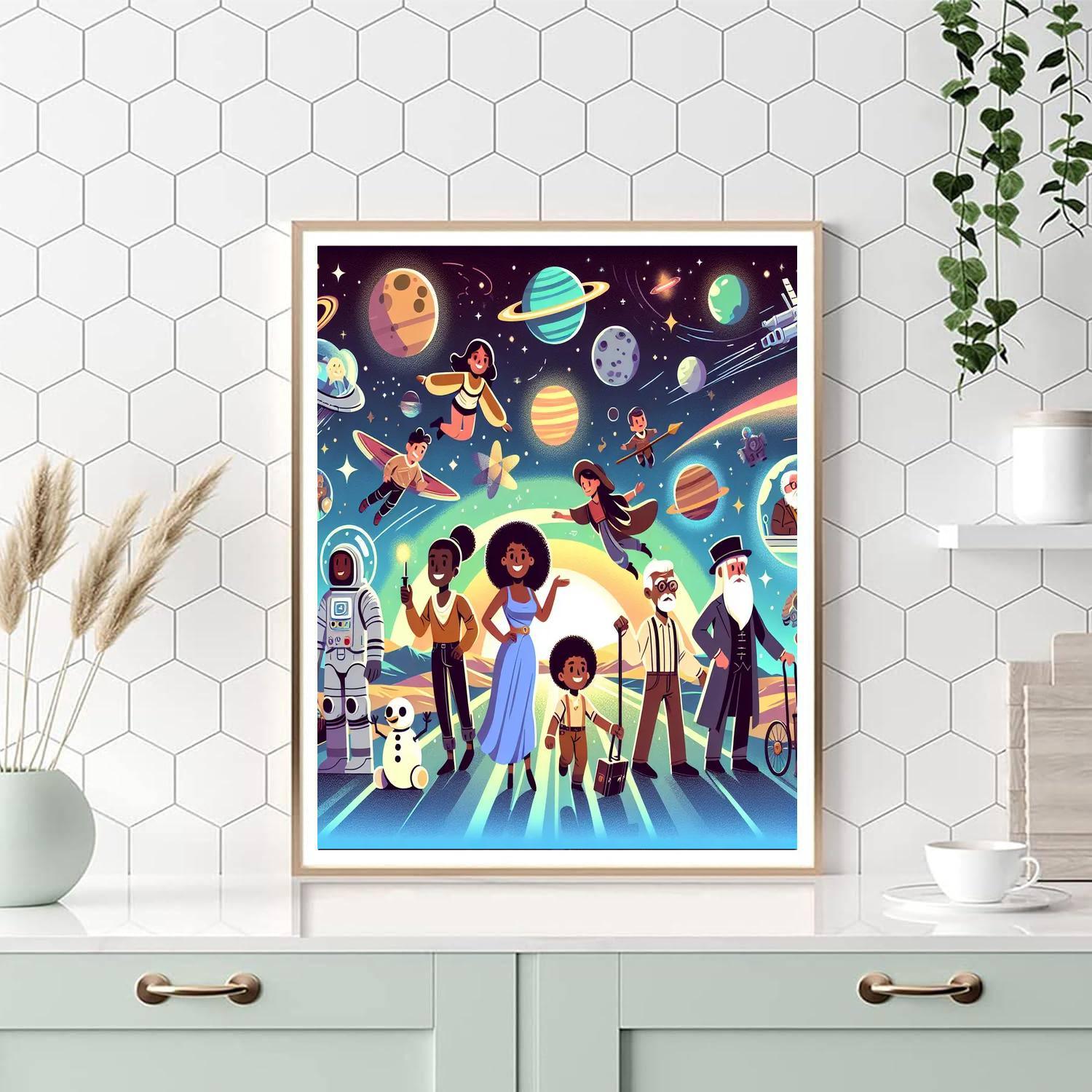 Space Time Travelers Painting Number Kit