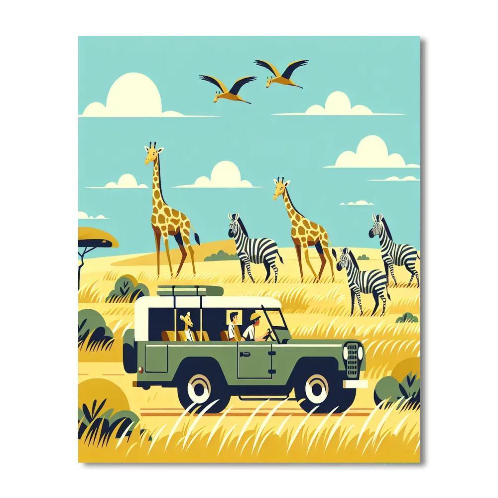 Safari Expedition Quest Painting Number Kit