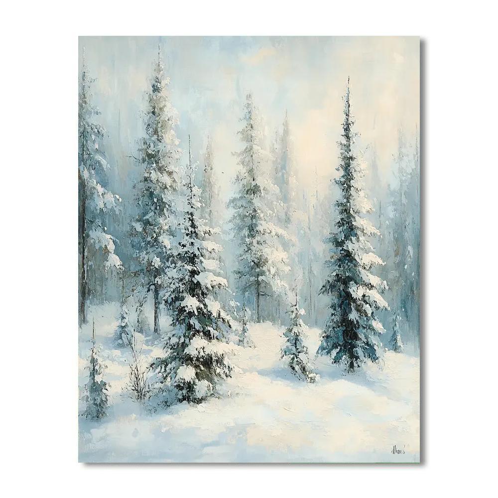 Claude Monet Inspired Ethereal Winter  Paint By Numbers
