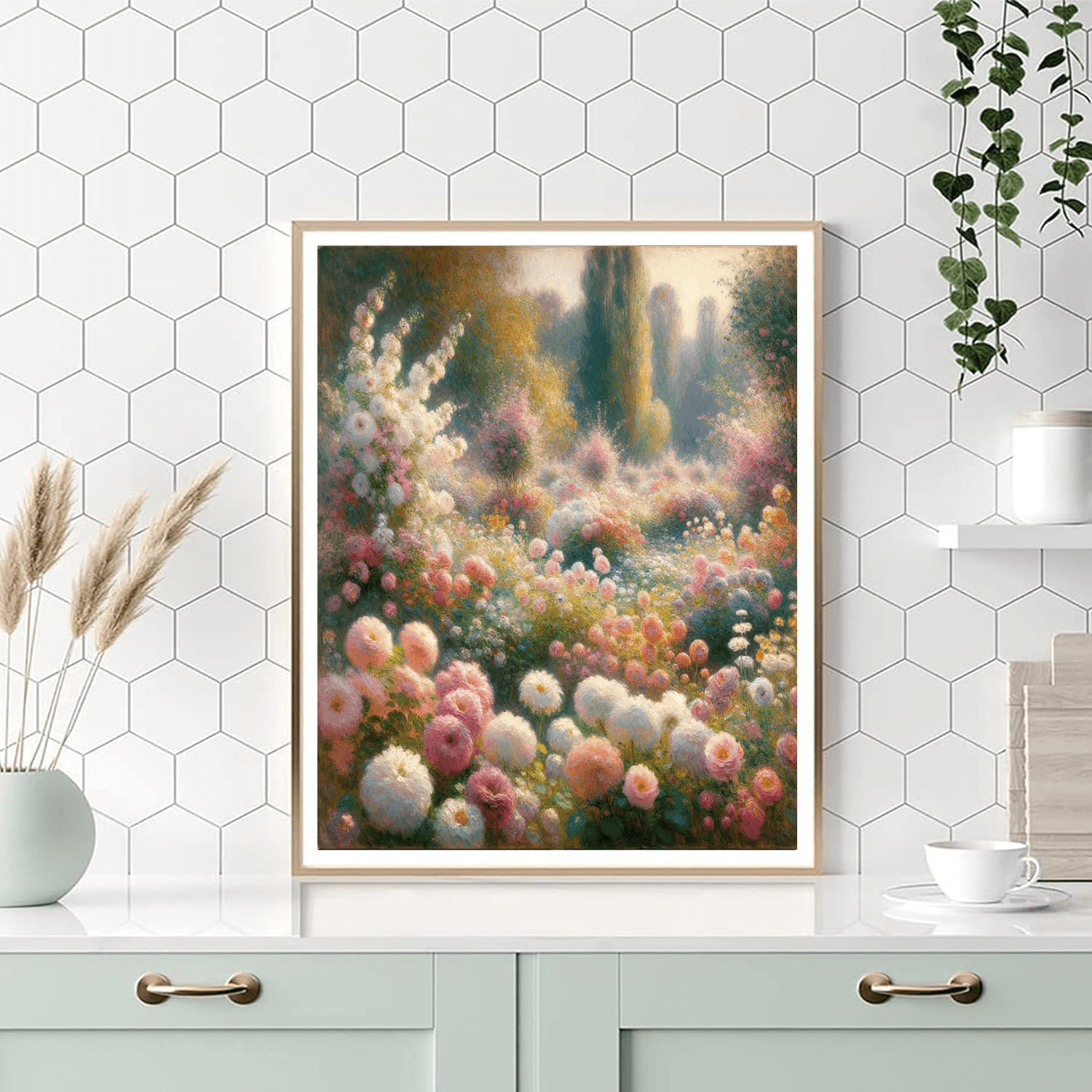 Blossoming Serenity Floral Burst Numbered Painting Kits