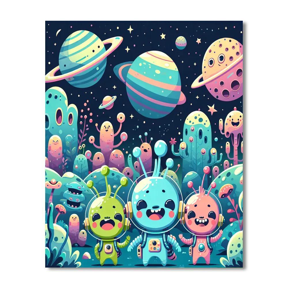 Space Pals Adventure DIY Paint By Numbers