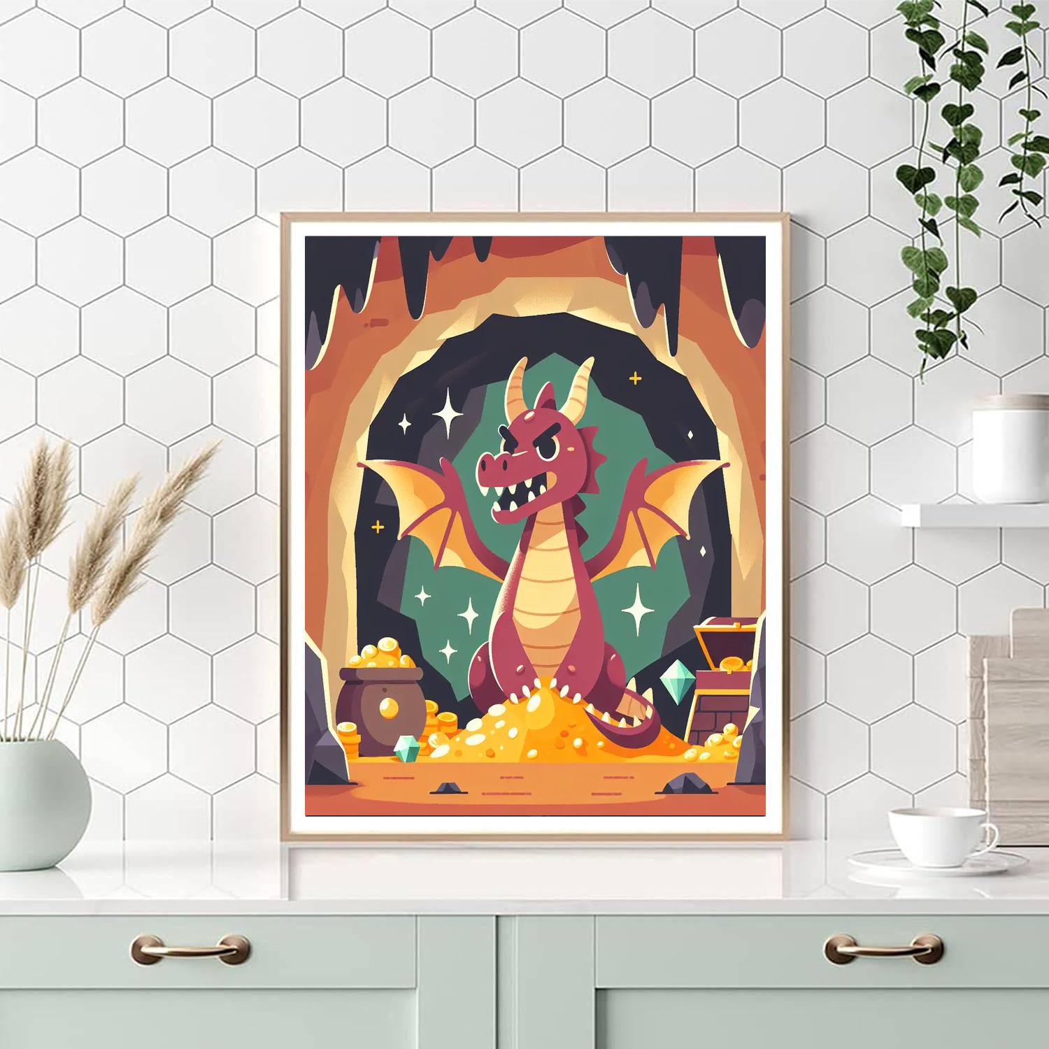 Dragon's Treasure Hoard Numbered Painting Kits