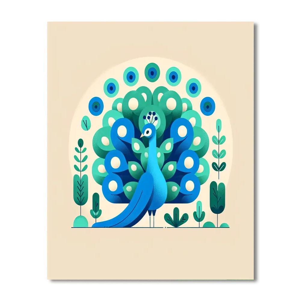 Peppy Peacock Paint By Numbers Art