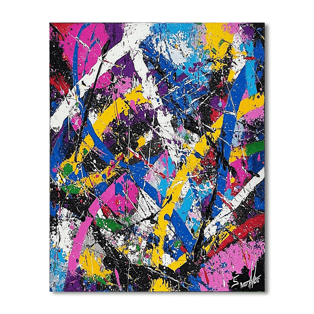 Jackson Pollock Inspired Pollock's Urban Energy  Paint By Numbers Art