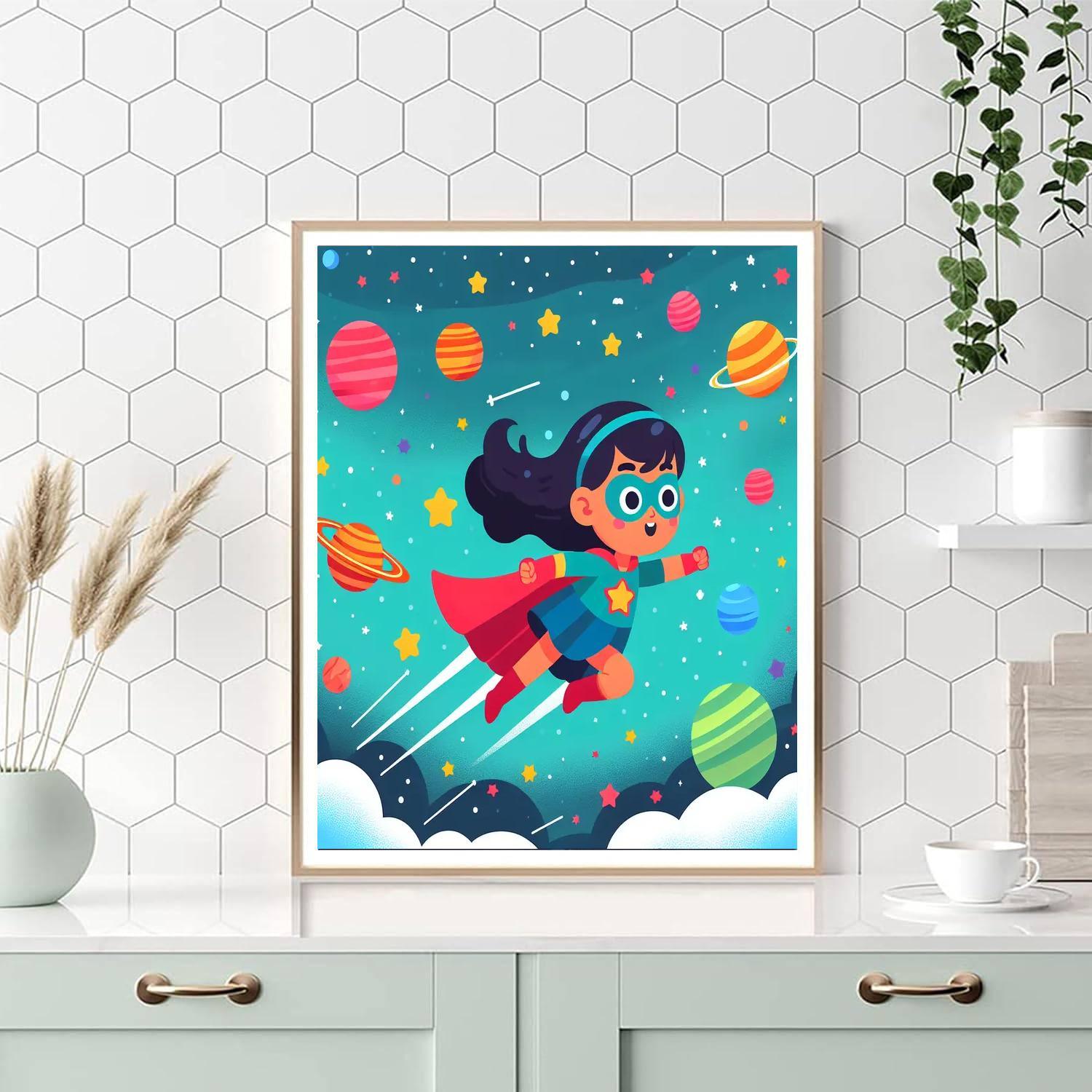 Superhero Galaxy Adventure Paint By Numbers Kits