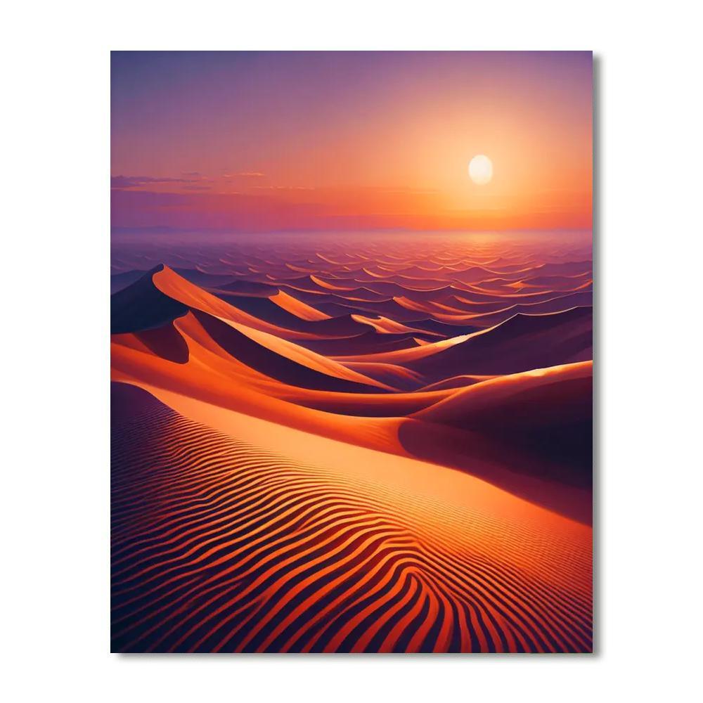 Desert Dusk Panorama Paint By Numbers Art