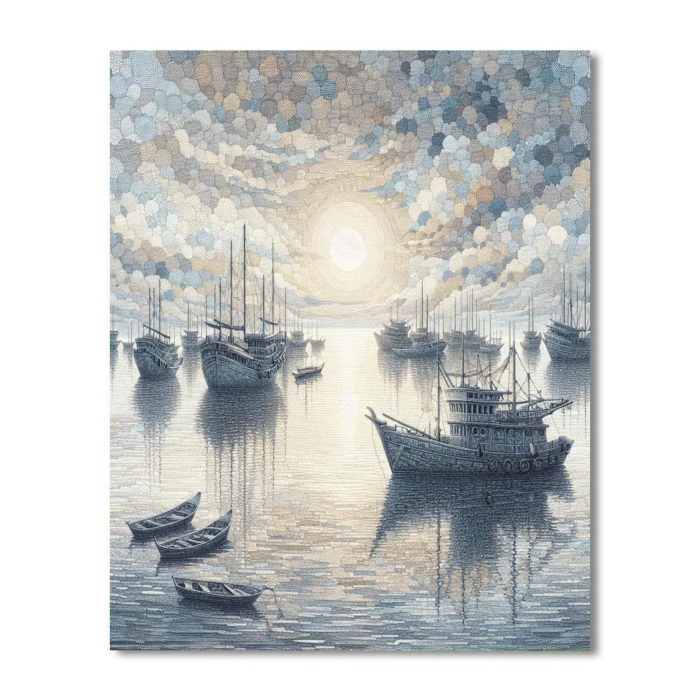 Nautical Harbor View Paint By Number