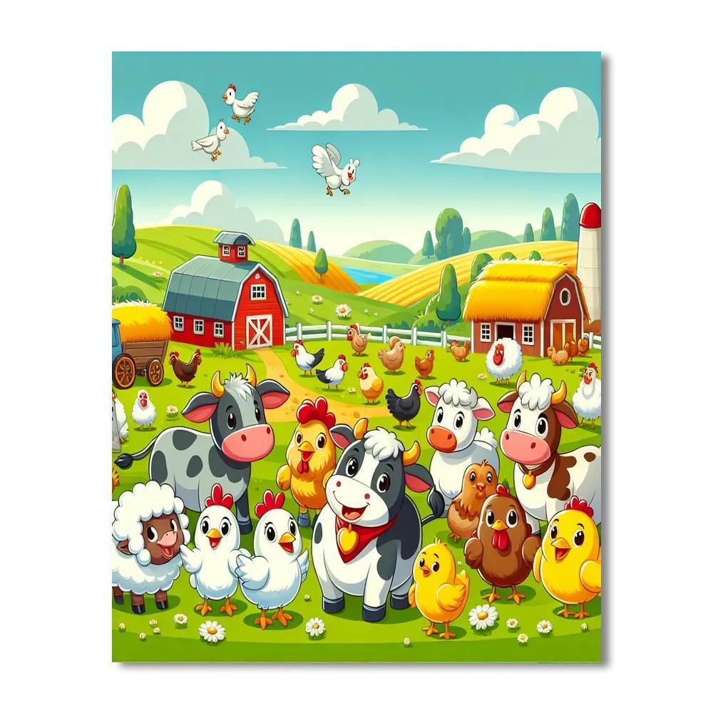 Farmyard Fun Fiesta Numbered Painting Kits