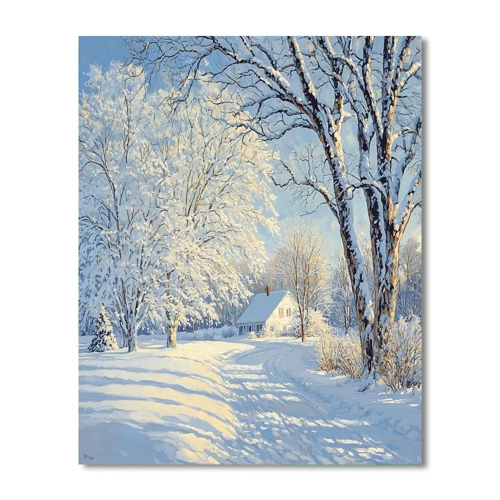 Andrew Wyeth Inspired Frosted Enchantment  Number Painting