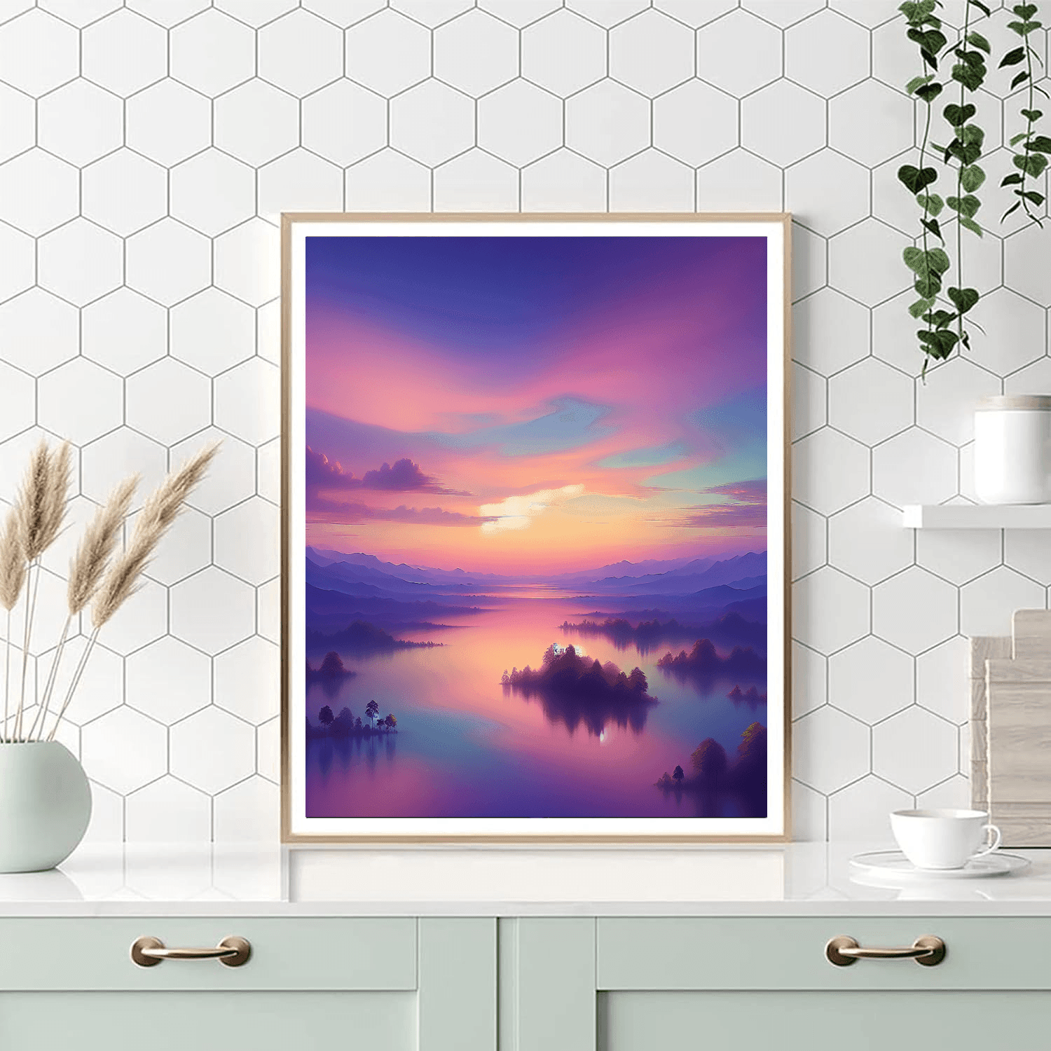 Pastel Sunset Serenity Paint By Numbers