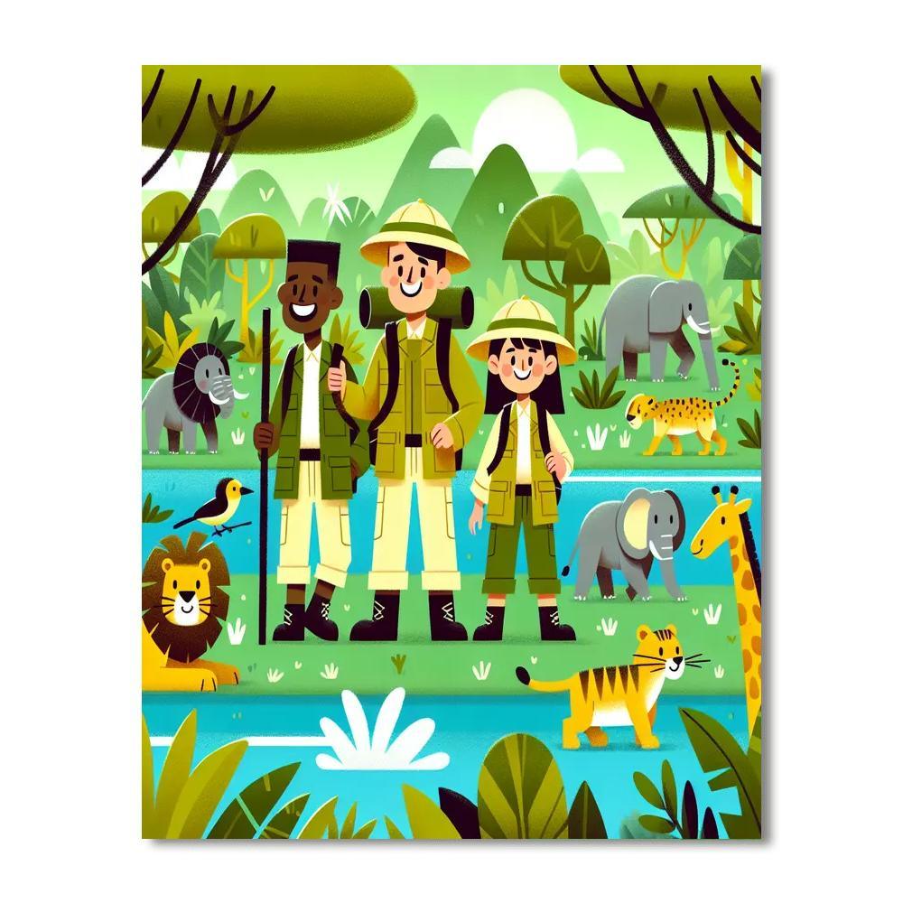 Safari Adventure Team Paint By Color