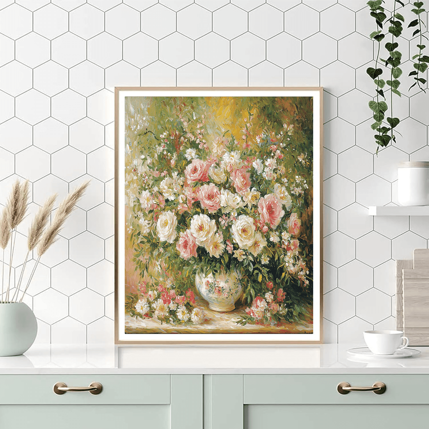 Pierre-Auguste Renoir Inspired Dreamy Floral Arrangement  Paint By Number