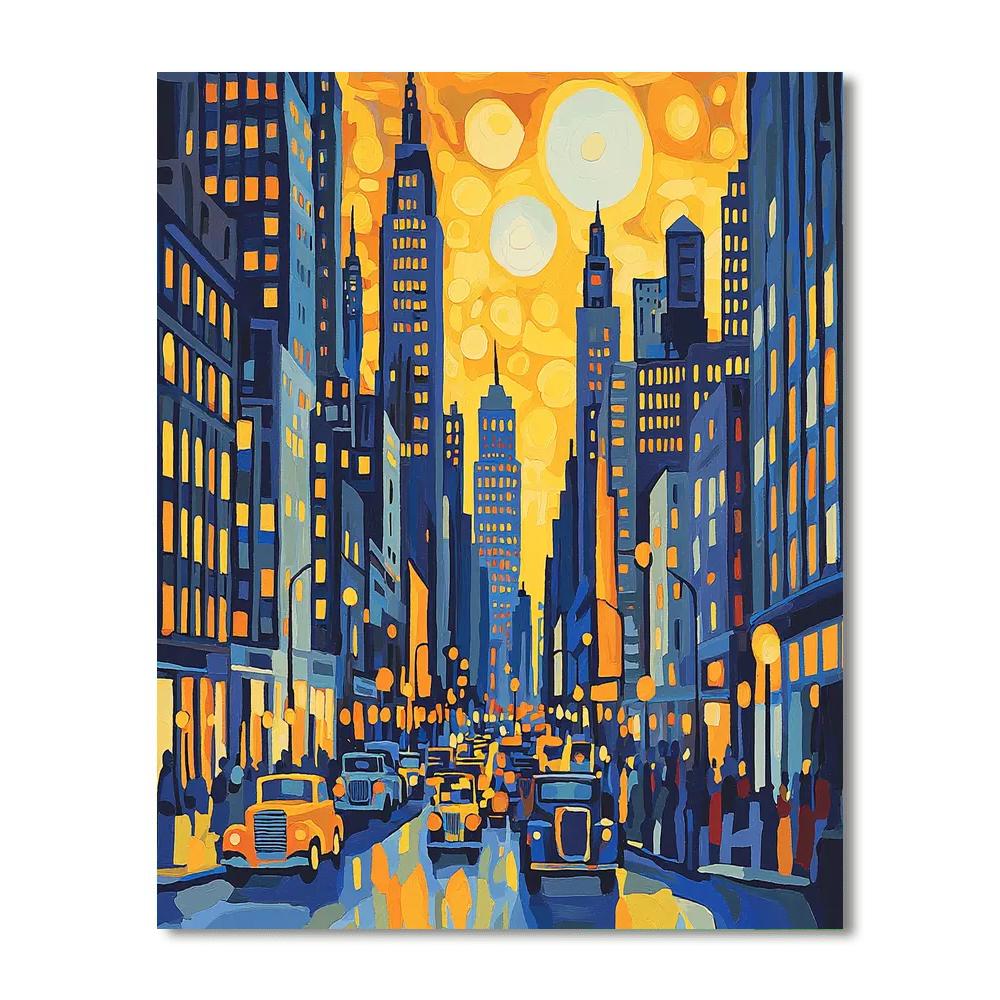 Edward Hopper Inspired Jazz Age Cityscape  Paint By Numbers