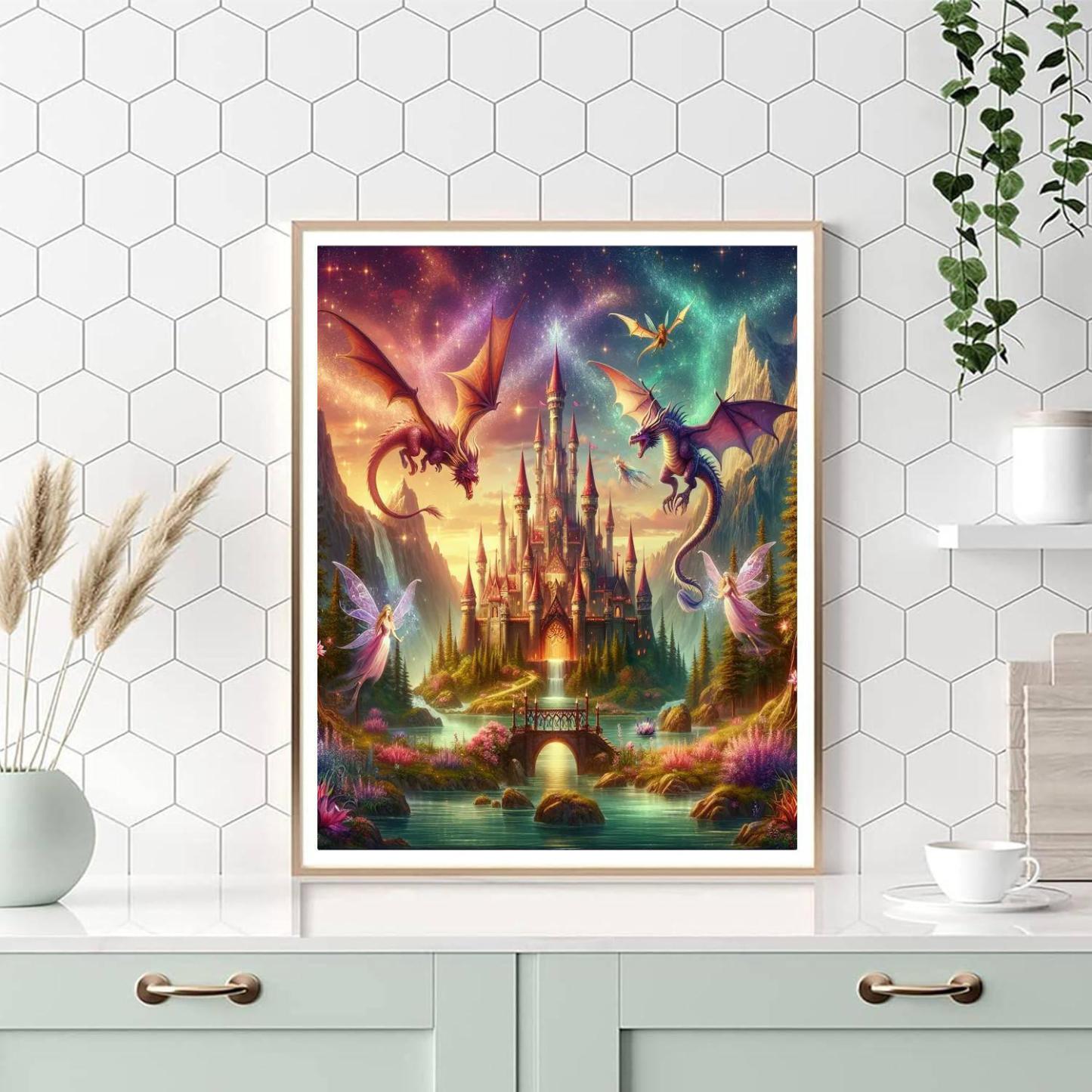 Enchanting Fantasy Realm Paint By Numbers Art